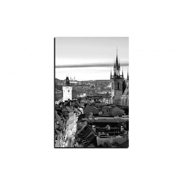 Obraz na plátně - Panoramatický pohled na starú Prahu - obdélník